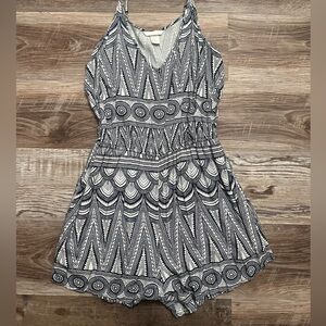 H&M Black and White Patterned Jumpsuit